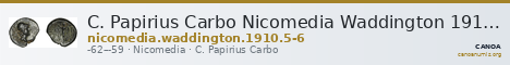 C. Papirius Carbo Nicomedia Waddington 1910 5-6 — CANOA