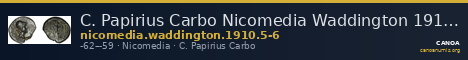 C. Papirius Carbo Nicomedia Waddington 1910 5-6 — CANOA