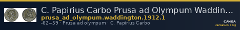 C. Papirius Carbo Prusa ad Olympum Waddington 1912 1 — CANOA