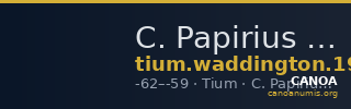 C. Papirius Carbo Tium Waddington 1912 5 — CANOA