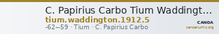 C. Papirius Carbo Tium Waddington 1912 5 — CANOA