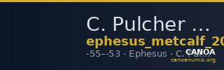 C. Pulcher Ap. f., governor of Asia Ephesus Metcalf 2017 XIX — CANOA