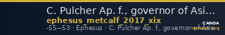 C. Pulcher Ap. f., governor of Asia Ephesus Metcalf 2017 XIX — CANOA