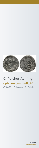 C. Pulcher Ap. f., governor of Asia Ephesus Metcalf 2017 XVII — CANOA