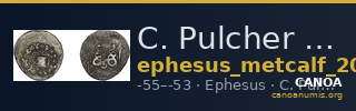 C. Pulcher Ap. f., governor of Asia Ephesus Metcalf 2017 XVIII — CANOA
