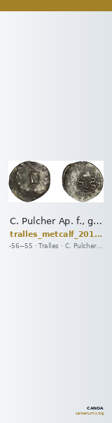 C. Pulcher Ap. f., governor of Asia Tralles Metcalf 2017 XV — CANOA