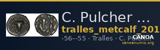 C. Pulcher Ap. f., governor of Asia Tralles Metcalf 2017 XVA — CANOA