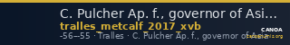 C. Pulcher Ap. f., governor of Asia Tralles Metcalf 2017 XVB — CANOA