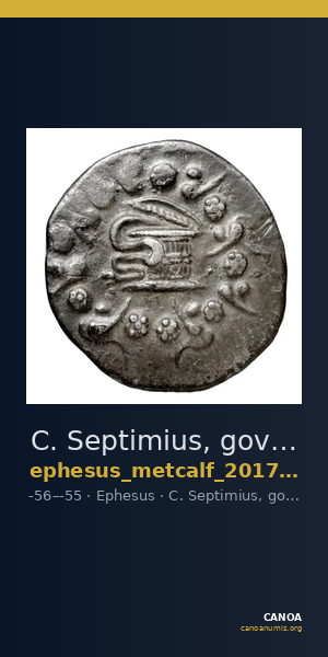 C. Septimius, governor of Asia Ephesus Metcalf 2017 XI — CANOA
