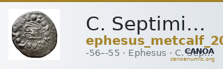 C. Septimius, governor of Asia Ephesus Metcalf 2017 XI — CANOA