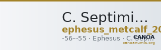 C. Septimius, governor of Asia Ephesus Metcalf 2017 XII — CANOA
