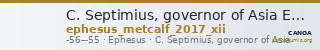C. Septimius, governor of Asia Ephesus Metcalf 2017 XII — CANOA