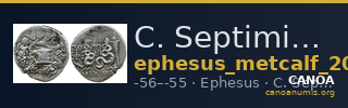 C. Septimius, governor of Asia Ephesus Metcalf 2017 XIII — CANOA