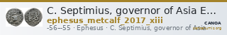 C. Septimius, governor of Asia Ephesus Metcalf 2017 XIII — CANOA