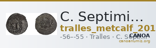 C. Septimius, governor of Asia Tralles Metcalf 2017 XIII — CANOA