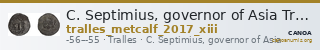 C. Septimius, governor of Asia Tralles Metcalf 2017 XIII — CANOA