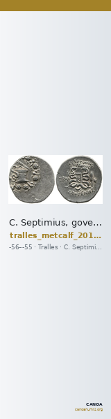 C. Septimius, governor of Asia Tralles Metcalf 2017 XIV — CANOA