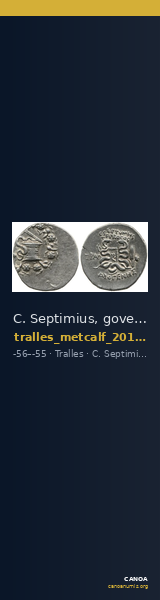 C. Septimius, governor of Asia Tralles Metcalf 2017 XIV — CANOA