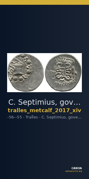 C. Septimius, governor of Asia Tralles Metcalf 2017 XIV — CANOA