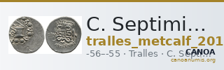 C. Septimius, governor of Asia Tralles Metcalf 2017 XIV — CANOA