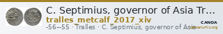 C. Septimius, governor of Asia Tralles Metcalf 2017 XIV — CANOA