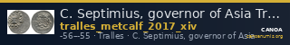 C. Septimius, governor of Asia Tralles Metcalf 2017 XIV — CANOA