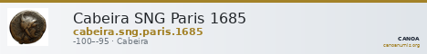 Cabeira SNG Paris 1685 — CANOA
