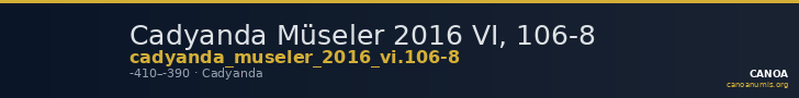 Cadyanda Müseler 2016 VI, 106-8 — CANOA