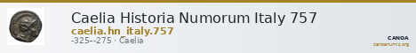 Caelia Historia Numorum Italy 757 — CANOA