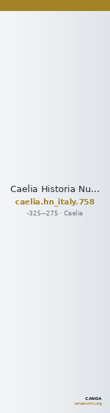 Caelia Historia Numorum Italy 758 — CANOA