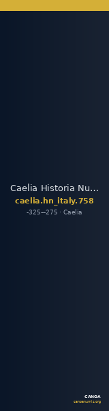 Caelia Historia Numorum Italy 758 — CANOA