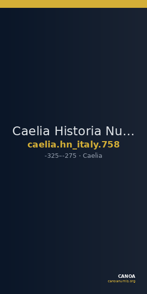 Caelia Historia Numorum Italy 758 — CANOA