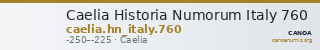 Caelia Historia Numorum Italy 760 — CANOA