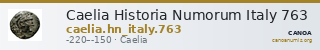 Caelia Historia Numorum Italy 763 — CANOA
