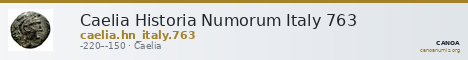 Caelia Historia Numorum Italy 763 — CANOA