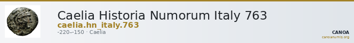 Caelia Historia Numorum Italy 763 — CANOA