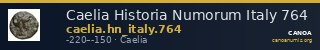Caelia Historia Numorum Italy 764 — CANOA
