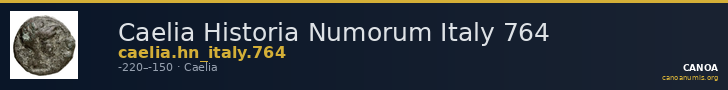 Caelia Historia Numorum Italy 764 — CANOA