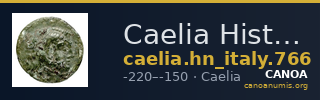 Caelia Historia Numorum Italy 766 — CANOA