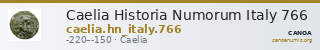 Caelia Historia Numorum Italy 766 — CANOA