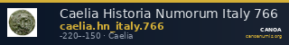 Caelia Historia Numorum Italy 766 — CANOA