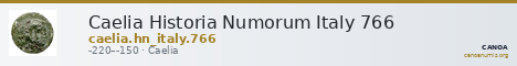 Caelia Historia Numorum Italy 766 — CANOA