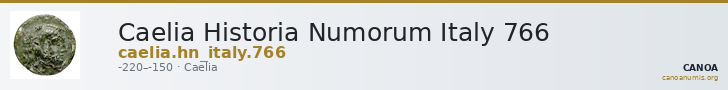Caelia Historia Numorum Italy 766 — CANOA