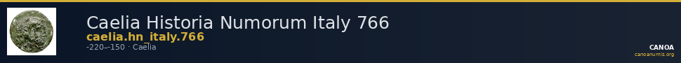 Caelia Historia Numorum Italy 766 — CANOA