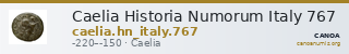 Caelia Historia Numorum Italy 767 — CANOA