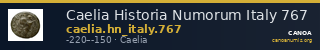 Caelia Historia Numorum Italy 767 — CANOA