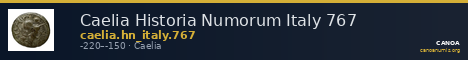Caelia Historia Numorum Italy 767 — CANOA