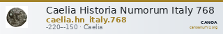 Caelia Historia Numorum Italy 768 — CANOA