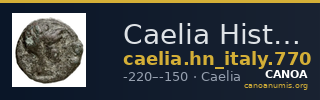 Caelia Historia Numorum Italy 770 — CANOA