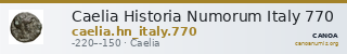 Caelia Historia Numorum Italy 770 — CANOA